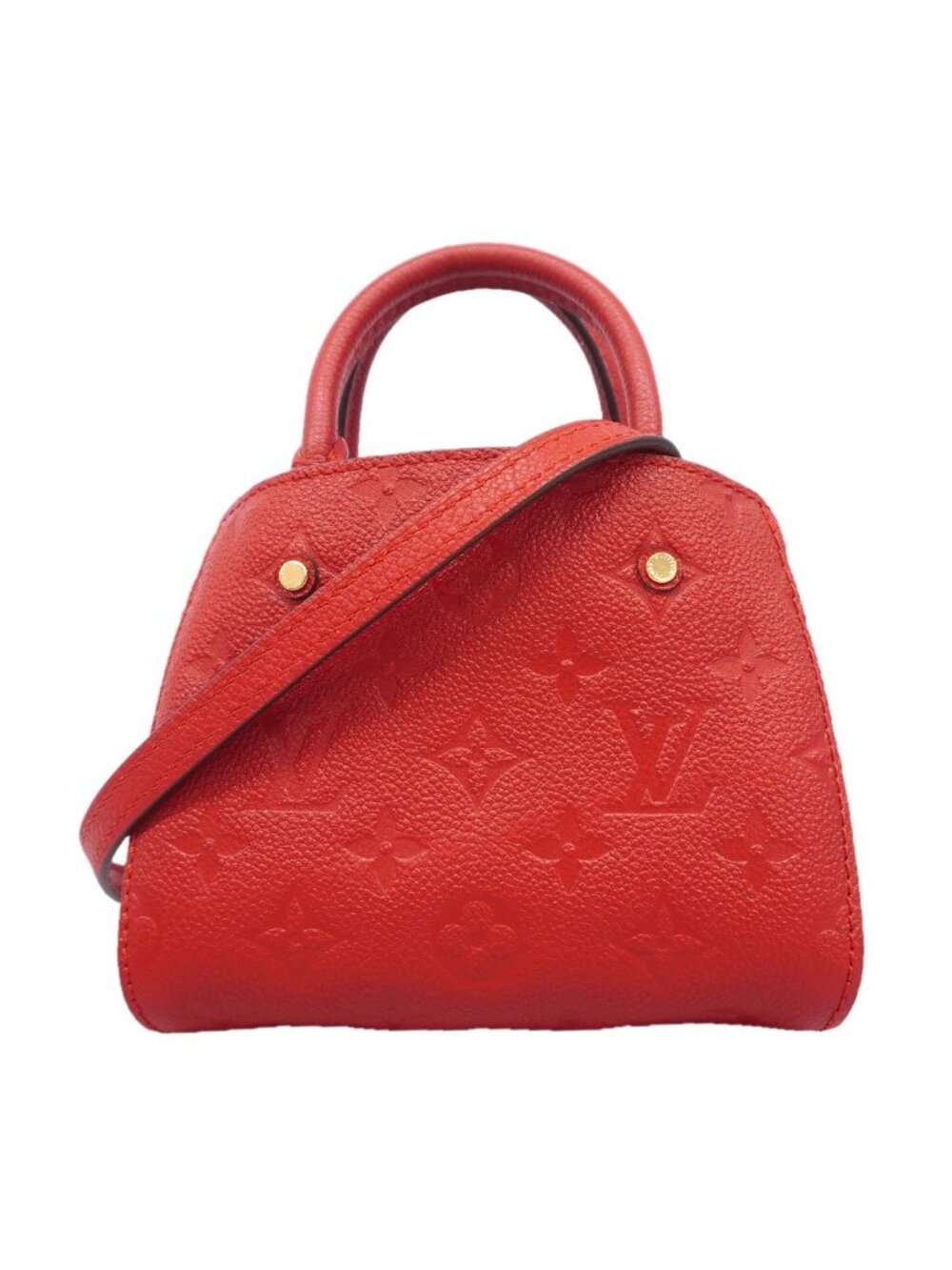 Louis Vuitton Handbag Monogram Empreinte Montaigne Nano Cerise 2-Way Bag